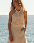 Maria Sand Embroidery Top