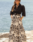 Skirt Emma Noir Botanic