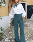Pantalones verdes Aurora Bombazine