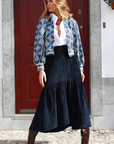 Caetana Bombazine Blue Skirt