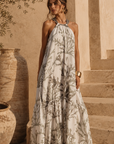 Chloe Dress Sea Garden