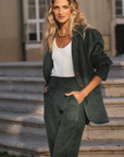 Pantalones verdes Aurora Bombazine