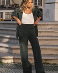 Pantalones verdes Aurora Bombazine