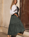 Falda Caetana Bombazine Verde