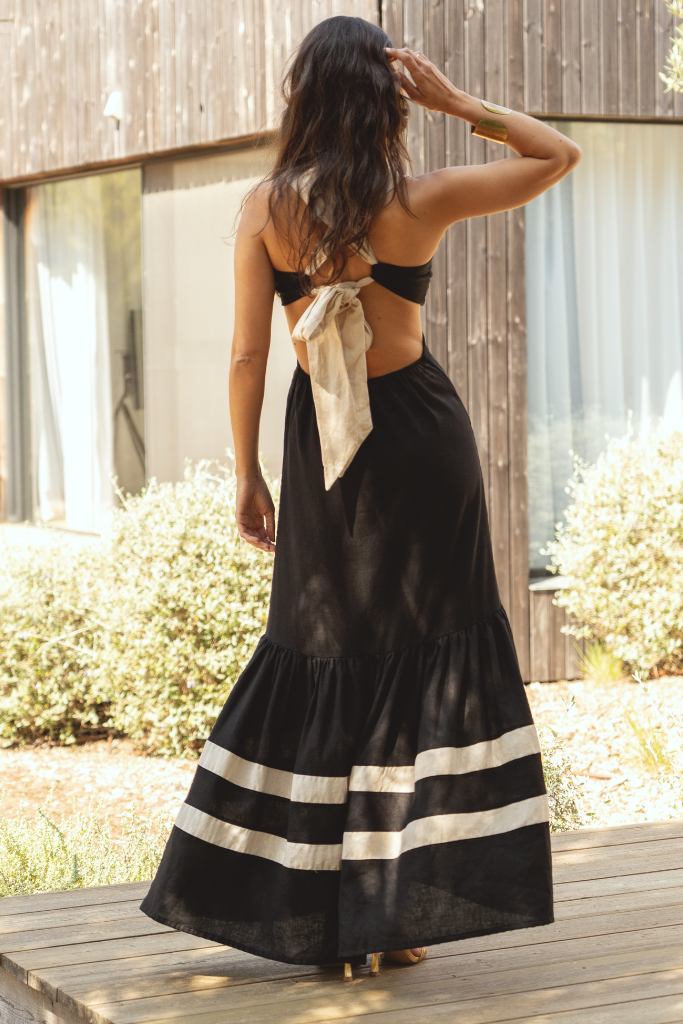 Dress Marrakesh Black & Sand – S.O.L.E Lisboa