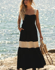 Vestido Emilie Negro y Arena