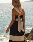 Vestido Emilie Negro y Arena