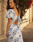 Vestido Valerie Flores Azul