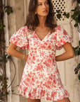 Vestido Harper Flor Rojo