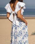 Falda Emma Flor Azul