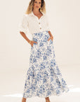 Falda Emma Flor Azul