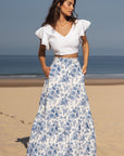 Falda Emma Flor Azul