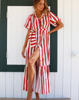 Comporta Dress Stripes Red