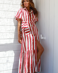 Comporta Dress Stripes Red
