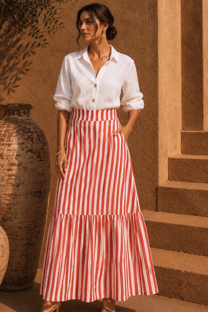 Skirt Emma Sailor Red