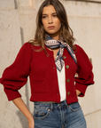 Cárdigan rojo de Anne
