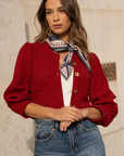 Cárdigan rojo de Anne