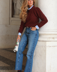 Carmen Sweater Wine