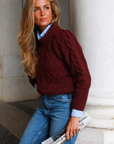 Carmen Sweater Wine