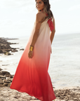 Santorini Red Dress