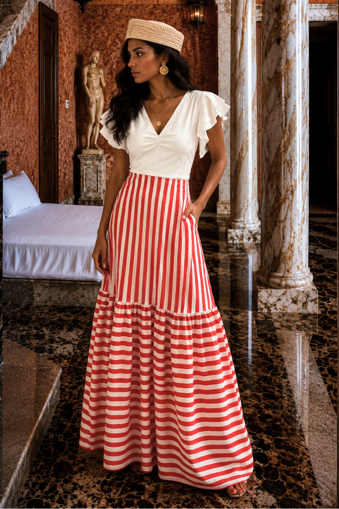Skirt Emma Sailor Red