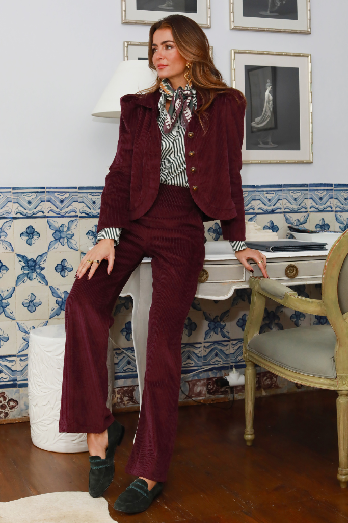 Pantalones azules Aurora Bombazine