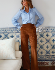 Pantalones azules Aurora Bombazine