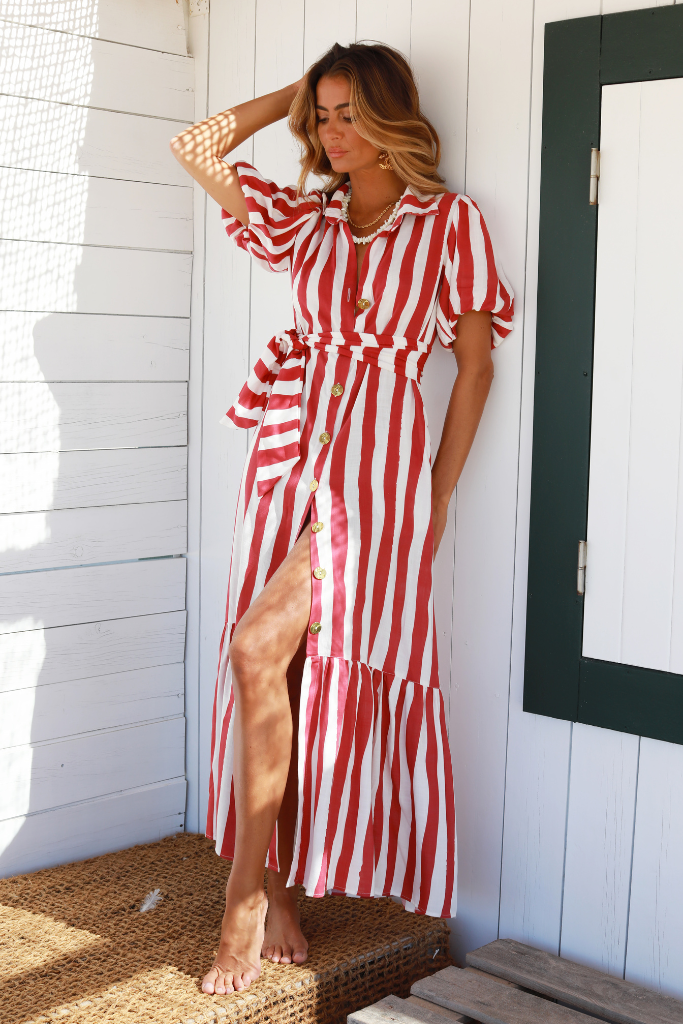 red striped dress Comporta Dress Stripes Red – S.O.L.E Lisboa