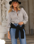Shirt Penelope Stripes Black & Wine