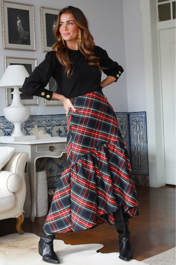 Skirt Caetana Tartan Black