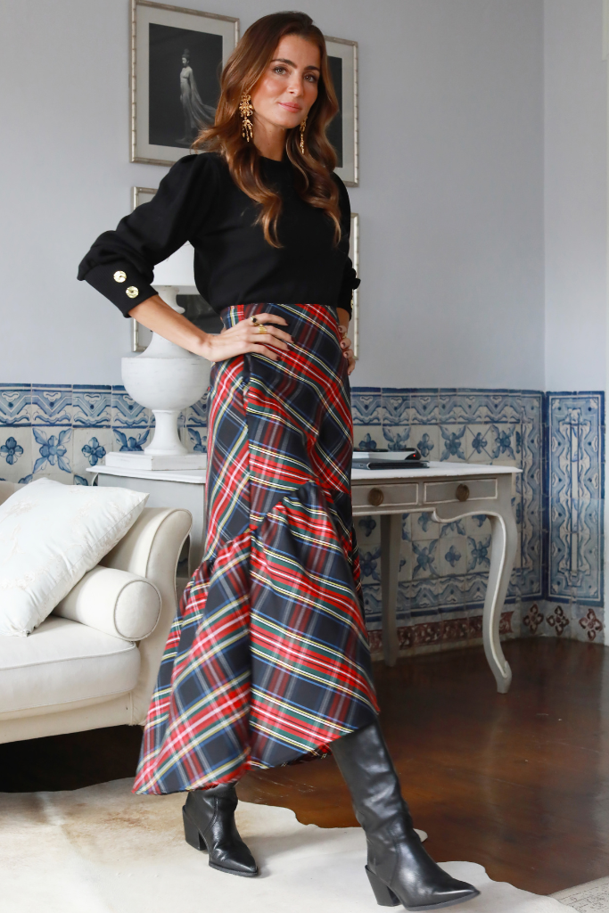 Skirt Caetana Tartan Black