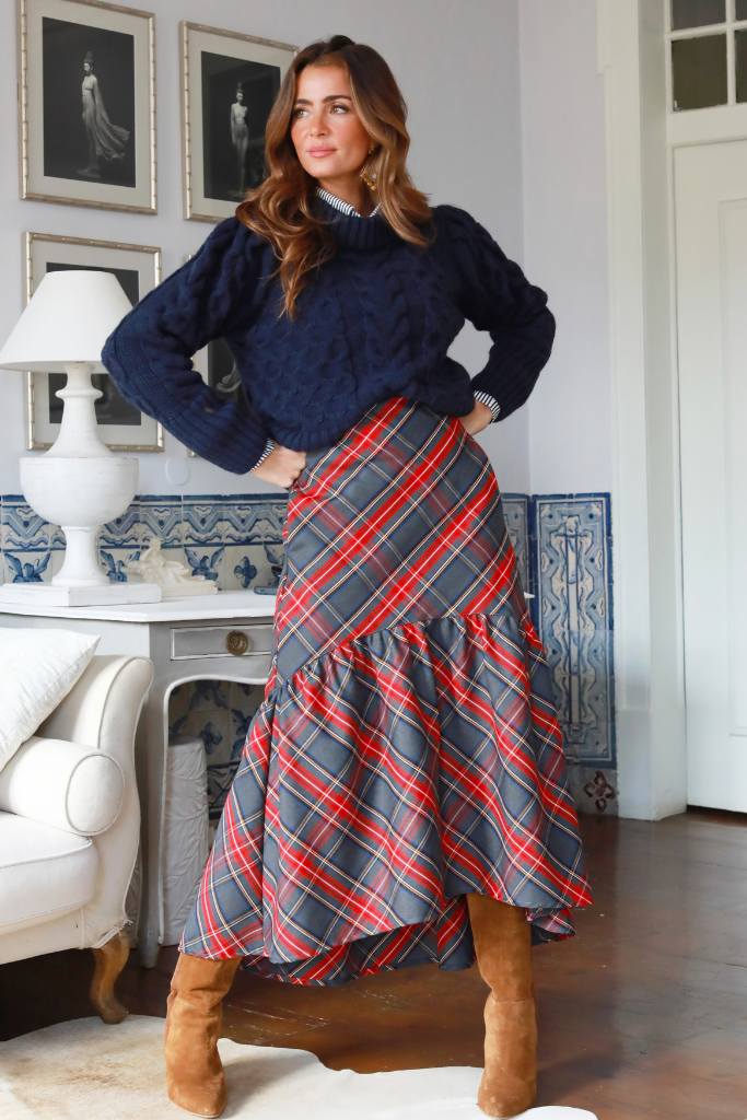 Skirt Caetana Tartan Grey