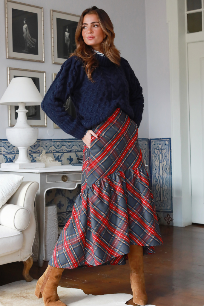 Skirt Caetana Tartan Grey